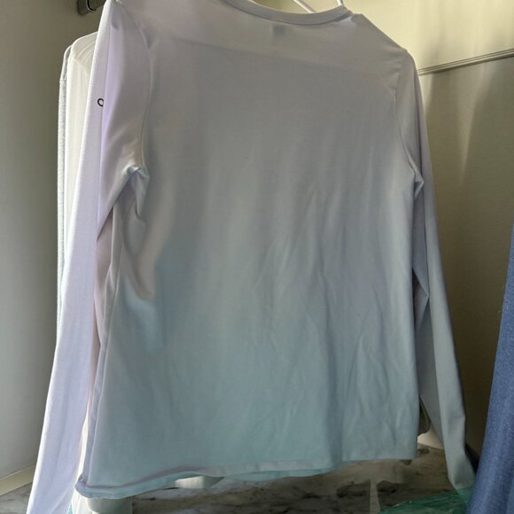 ALO YOGA ALOSOFT FINESSE LONG SLEEVE WHITE MEDIUM --BEAUTIFUL! - Picture 4 of 9
